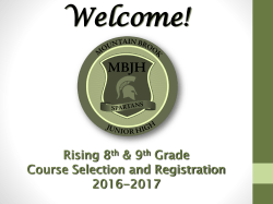 Course Selection 2016-2017 8th9th
