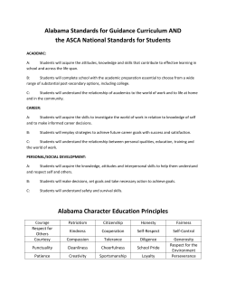 Guidance Standards Character Traits
