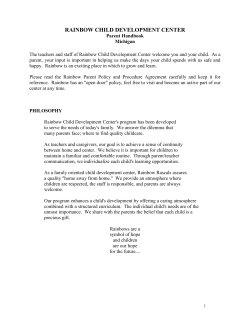 Rainbow's Parent Handbook