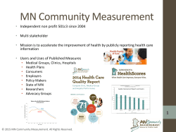 MN Community Measurement presentation