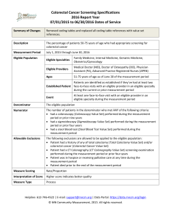 Colorectal Cancer Screening (PDF)