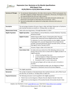 Depression Remission at Six Months (PDF)