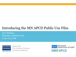 Slide Deck of April 28, 2016 Presentation