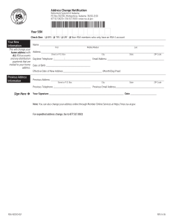 Address Change Notification