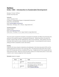 Introduction to Sustainable Development