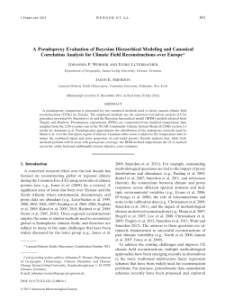 A Pseudoproxy Evaluation of Bayesian Hierarchical Modeling and Canonical Correlation Analysis for Climate Field Reconstructions over Europe