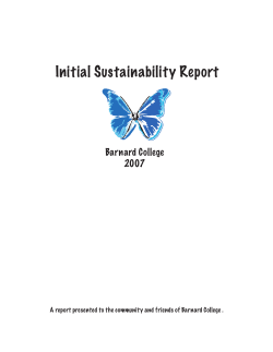 Initial Sustainability Report on Barnard College