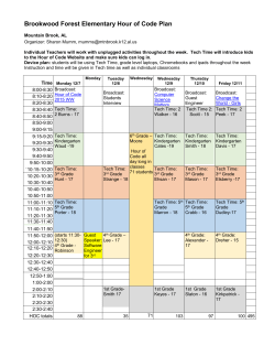 BWF Schedule for Hour of Code