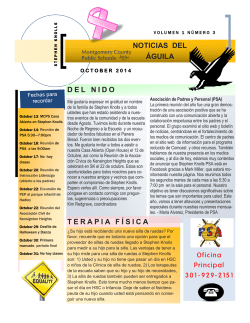 October 2014 Newsletter Spanish