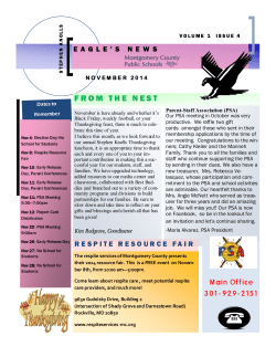 November 2014 Newsletter