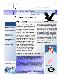 December '14 Newsletter SPANISH