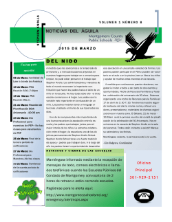 March 2015 Newsletter SPANISH