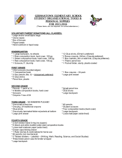 2015-16 School Supply List