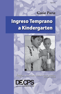 Parent Guide to Early Entrance (Spanish)