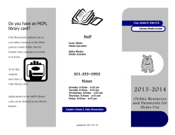 Online Resources Brochure for Parents