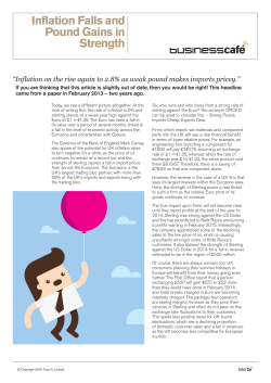 Download this Business Cafe article - Inflation Falls and Pound Gains in Strength