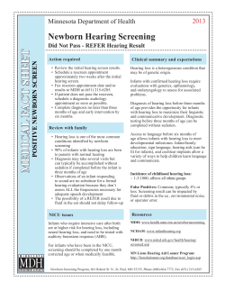 Hearing Loss medical fact sheet (PDF)