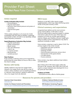 Provider Fact Sheet: Did Not Pass Pulse Oximetry Screen (PDF)