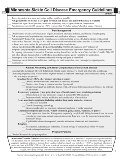 Sickle Cell Disease Emergency Guidelines (PDF)