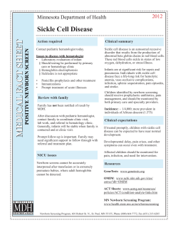 Sickle Cell Disease medical fact sheet (PDF)