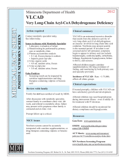 VLCAD medical fact sheet (PDF)