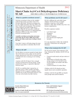 SCAD family fact sheet (PDF)