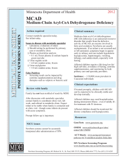 MCAD medical fact sheet (PDF)