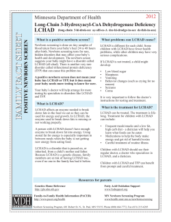 LCHAD family fact sheet (PDF)