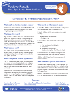 CAH family fact sheet (PDF)