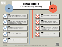 DOs DON Ts of Pulse Oximetry Screening (PDF)