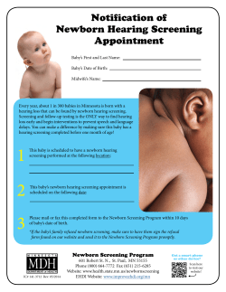 Notification of Newborn Hearing Screening Appointment (PDF)