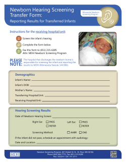 Newborn Hearing Screening Transfer Form (PDF)