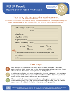 REFER Result: Hearing Screen Result Notification (PDF)
