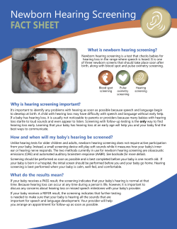 Newborn Hearing Screening Fact Sheet (PDF)