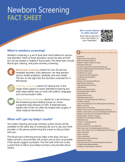 Newborn Screening Fact Sheet (PDF)