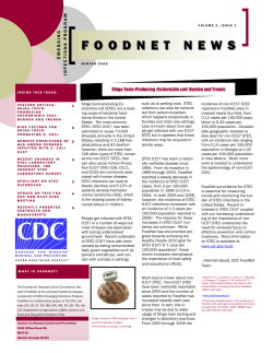 FoodNet News - Winter 2008
