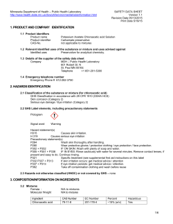 Carbamate - Potassium Acetate Chloroacetic Acid Solution SDS (PDF)