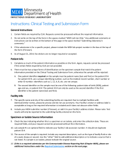 Instructions for Infectious Disease Testing and Submission Form (PDF)
