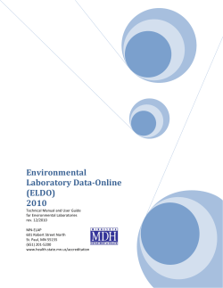 ELDO User Guide for Laboratories (PDF: 830KB/49 pages)
