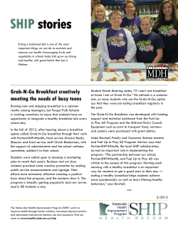 Grab-N-Go Breakfast creatively meeting the needs of busy teens
