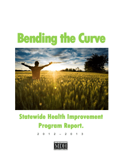 Bending the Curve: Statewide Health Improvement Report 2012-2013