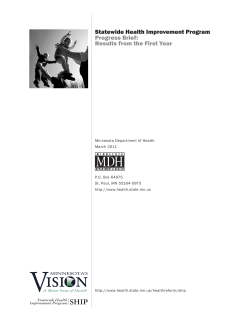 SHIP Year One Brief 2011