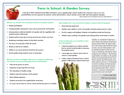 Farm to School: A Garden Survey