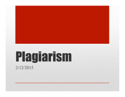 Plagiarism