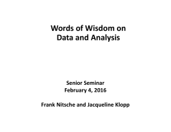 530: Data Analysis and Statistics