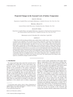 Projected Changes in the Seasonal Cycle of Surface Temperature