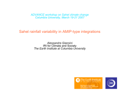 Sahel rainfall variability in AMIP-like integrations.