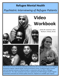 Psychiatric Interviewing of Refugee Patients (PDF:1.23MB/19 pages)