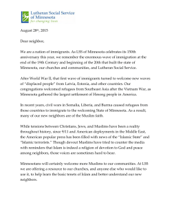 My Neighbor is Muslim Cover Letter (PDF)
