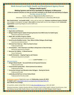 Ninth Annual Local Public Health and Resettlement Agency Forum (PDF)